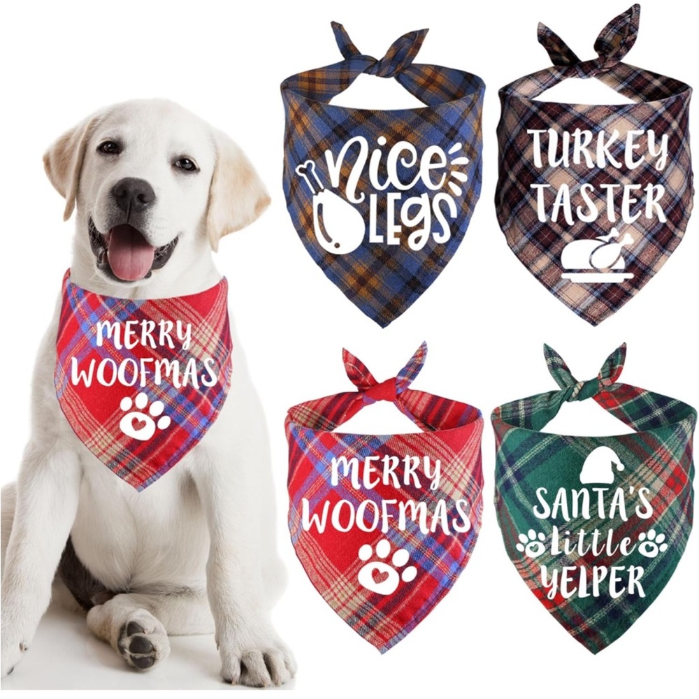 Small Dog Thanksgiving/Christmas Bandana Set